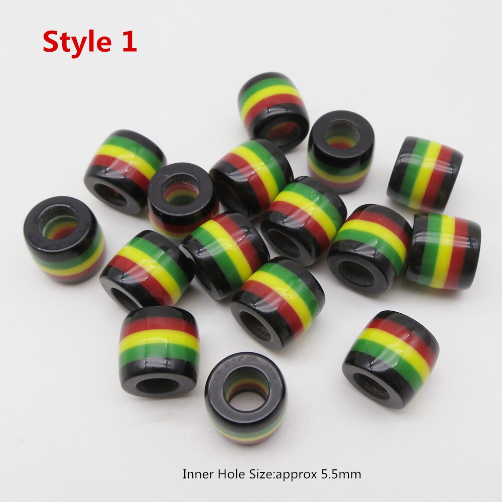 30 stk hæklet fletninger flerfarvet rasta hår fletning dreadlock perler ringe til mænd kvinder børn hår tilbehør