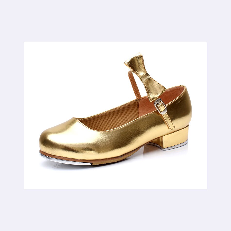 MSMAX YZ-06 Kinderschoenen Meisjes Tap Schoenen Professionele Dansschoenen Goud Vierkante Hak Podium Tap Schoenen Voor Kids: 8