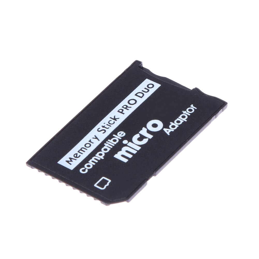 Zwart Mini Sd Adapter Memory Stick Pro Duo Kaartlezer Micro Sd Tf Naar Ms Card Adapter Ca.. 30*20*1Mm/1.18*0.78*0.03''