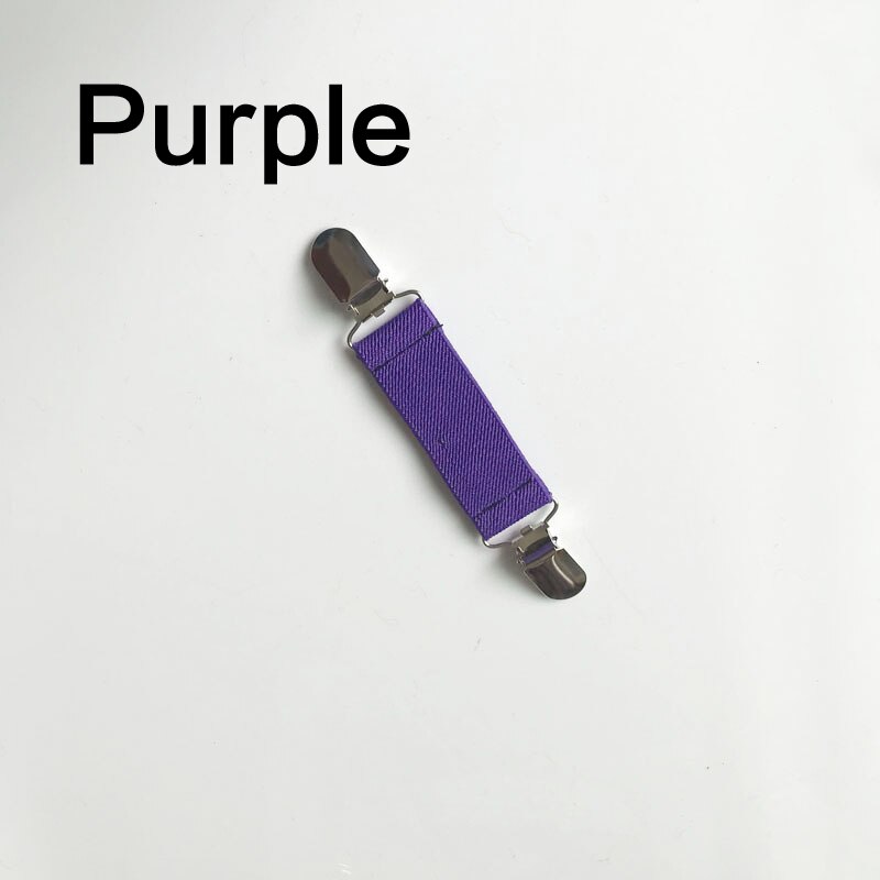 Clip en métal argenté pour robe et pantalon, vêtement, extension de ceinture, accessoire multifonction pour drap de lit fixe, canapé, 1 pièce: Purple