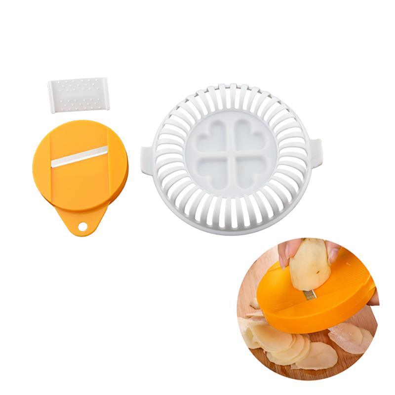 Microwave DIY Potato Chips Maker Kitchen Gadgets Cooking Microwave Oven Apple Potato Crisp Chip Slicer Maker Rack DIY Tool