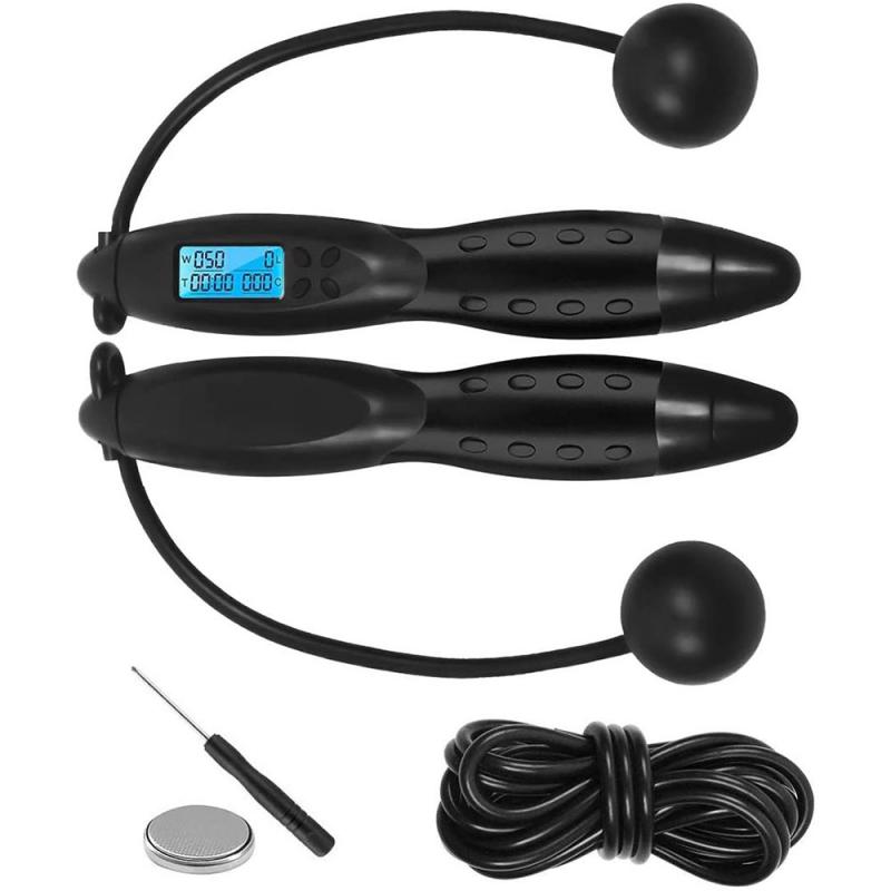 Digital LCD Jump Jumping Skipping Ropes Calorie Count Counter Timer Gym Fitness Portable Fitness Sports Equipment Jump Ropes