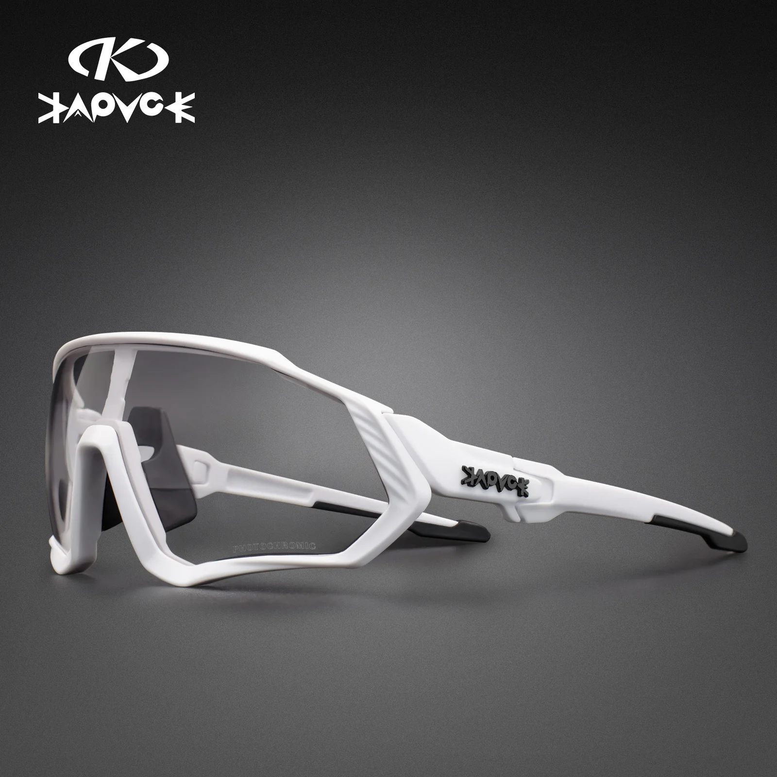 Kapvoe fotochromowe okulary przeciwsłoneczne na rower mężczyźni kobiety Sport Road Mtb rower górski okulary rowerowe okulary rowerowe okulary gogle: Niebieski