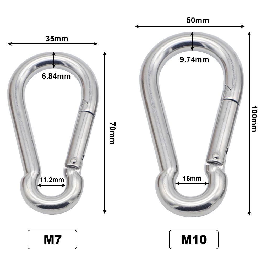 Carabiner Clip Heavy Duty Hook Climbing Heavy Duty Carabiner Clip Large Buckle Stainless Steel Carabiner Clip Keychain Link