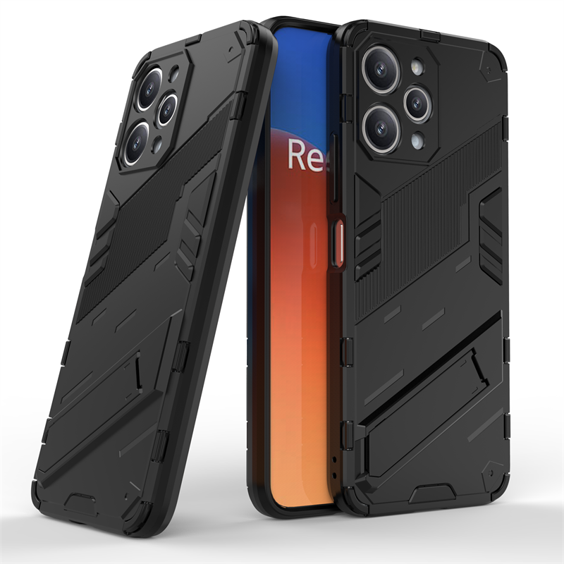 Para Xiaomi Redmi 12 funda para Xiaomi Redmi 12 funda protectora Punk armadura Capa Shell Kickstand funda de teléfono para Xiaomi Redmi 12 4G