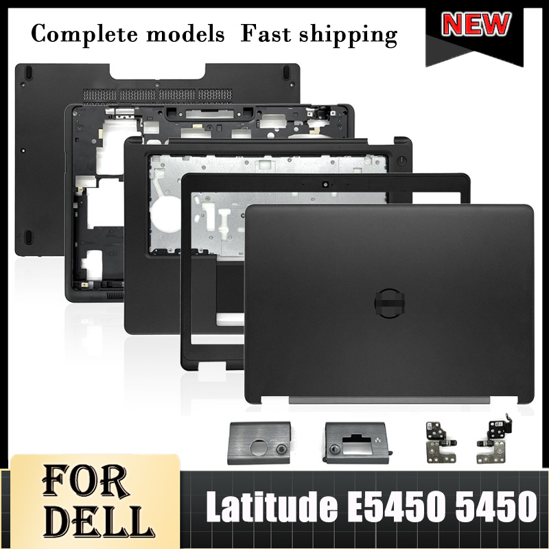 Coque supérieure et inférieure pour ordinateur portable Dell Latitude E5450, avec cadre avant, charnières, repose-paume, écran LCD noir, 0JX8MW, sans contact, 14 pouces, 5450