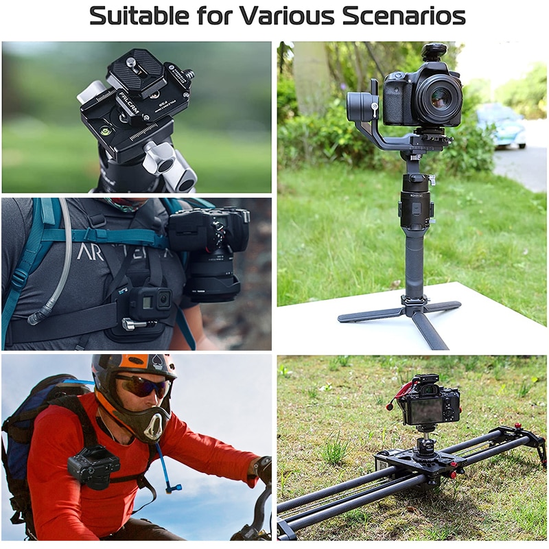 Ulanzi FALCAM F38 Universal DSLR Camera Gimbal Arca Swiss Quick Release Plate Clamp Quick Switch Kit Tripod Slider Mount Adapter