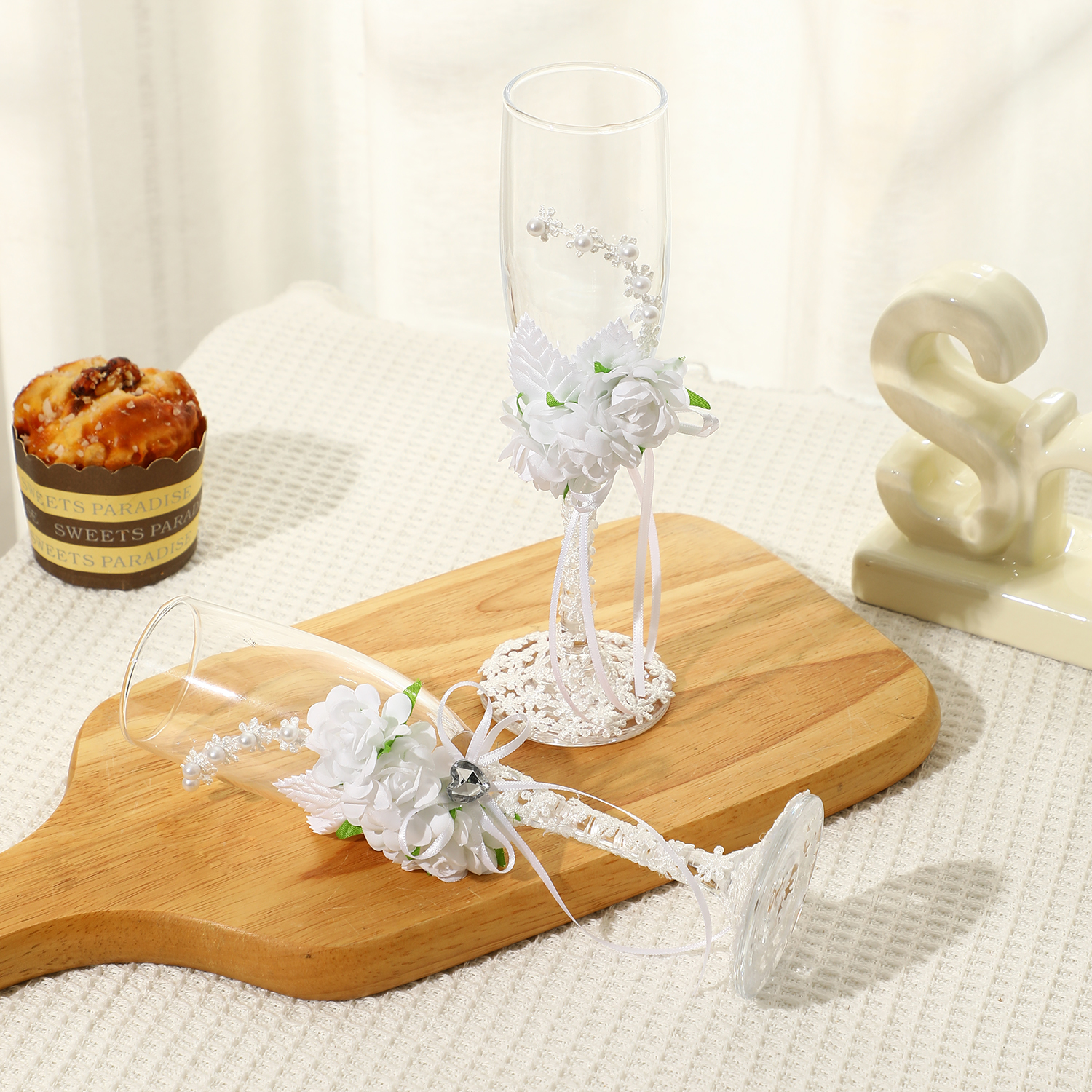 Brudepar glass - Bryllup Skålglass