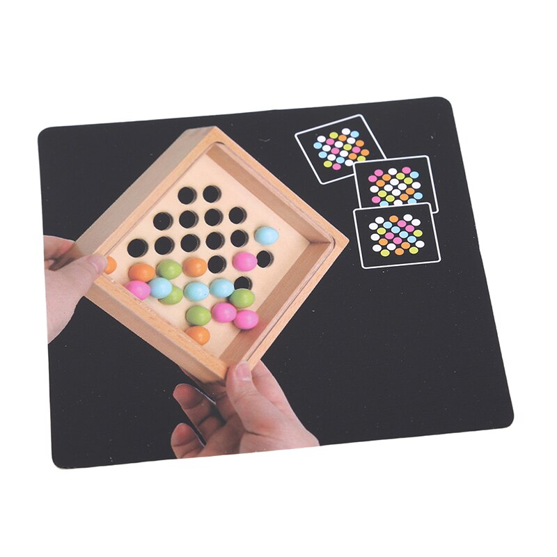 Houten Tafel Spel Speelgoed Kleurrijke Kralen Hout Boord Vinger Familie Interactief Spel Kind Intellectuele Ontwikkeling 1 Set