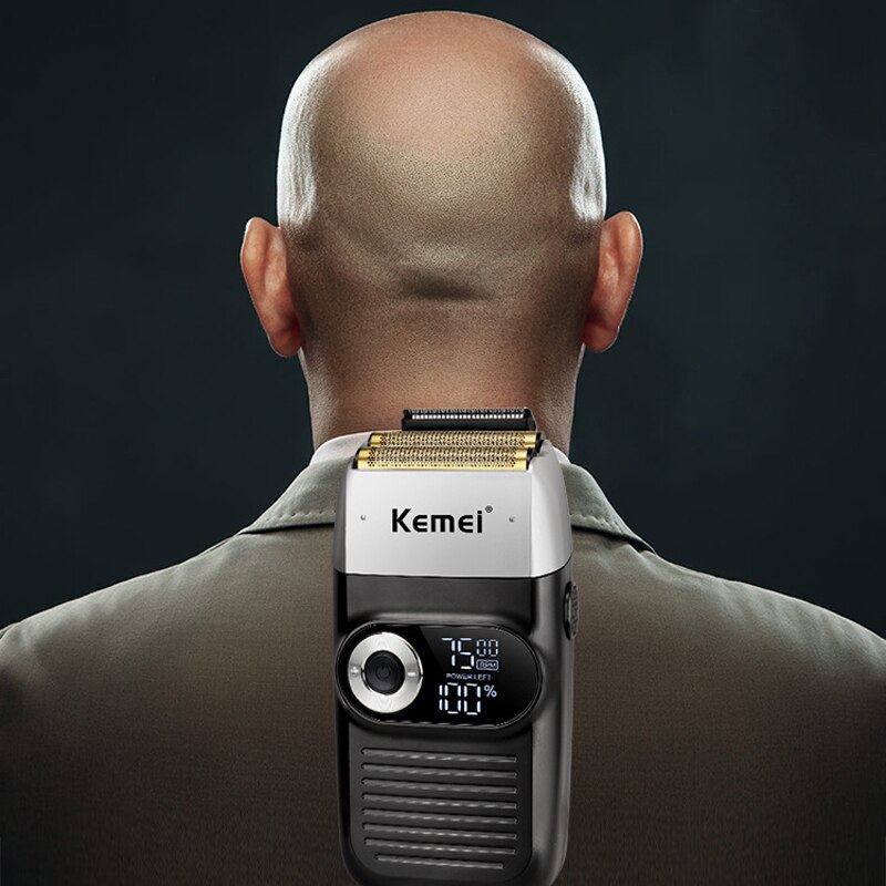 Golarka elektryczna kemei KM-2026 przenośny, z tłokami wykonującymi ruch posuwisto-zwrotny golarka męska brzytwa trymer robić brody akumulator wyświetlacz LCD 1400mA nadający się robić prania