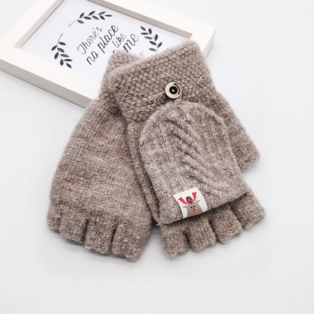 freundlicher freundlicher Winter Handschuhe Halten Warme Gestrickte Cabrio kippen oben Fingerlose Fäustlinge Handschuhe Fäustlinge für freundlicher