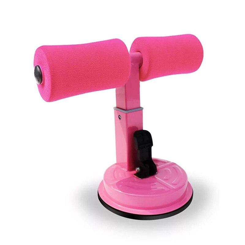Adjustable Height Multifunctional Belly Rolling Home Gym Workout Equipment Sit Up Assistant Device Floor Suction Abdominal Aid: Light Pink