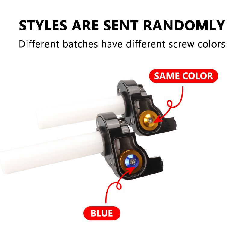 Moto universale 22mm alluminio visibile Quick Twist Gas acceleratore salda manopole misura per Dirt Pit Bike Motocross Enduro ATV Quad