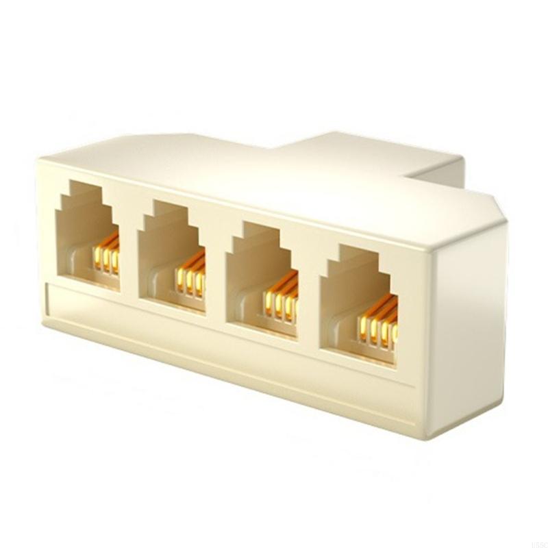 U55c 4 facher telefon-Splitter-Adapter mit  rj11 steckdosen, unterstützt 6- fach 6 4c 2c für telefone und faxgeräte und ermöglicht eine nahtlose verbindung.