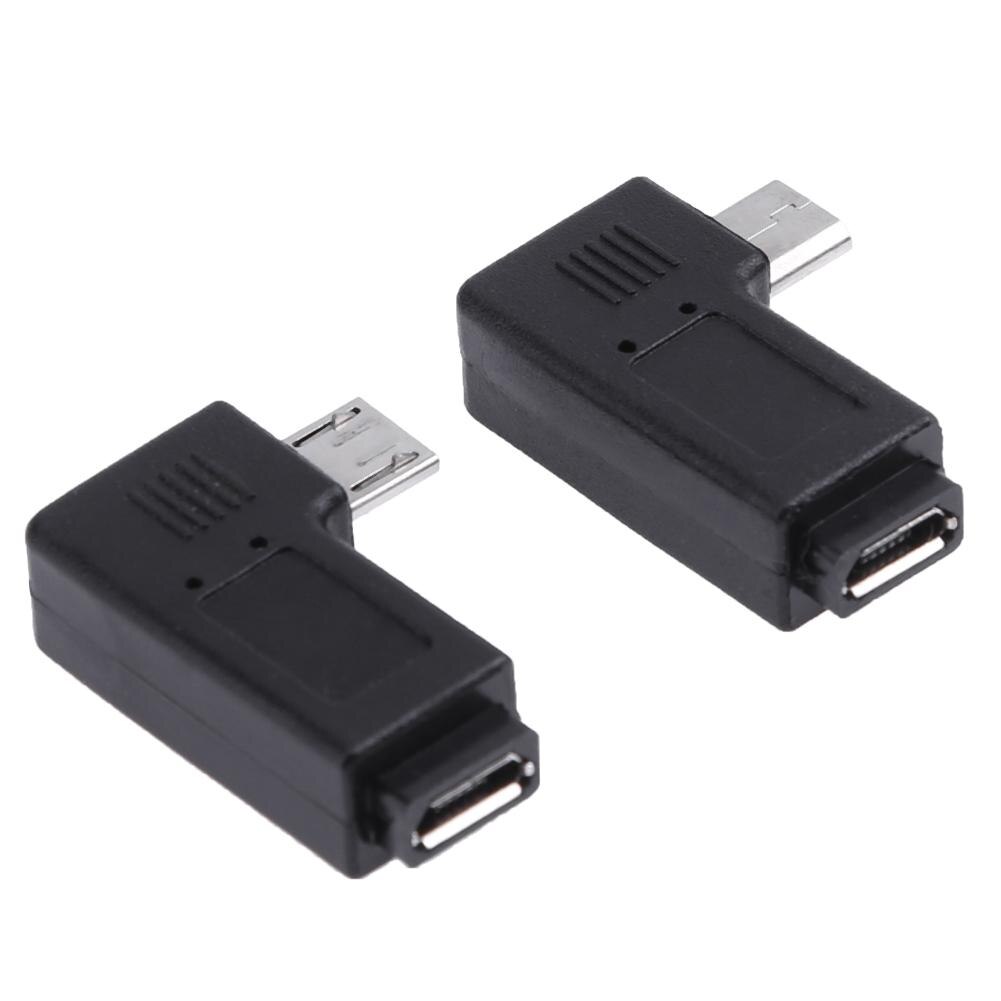 Micro Adapter USB 2pcs 90 Degree Micro USB Female to Micro USB Male Adapter Connector 90 Degree Left+Right Angle Adapter