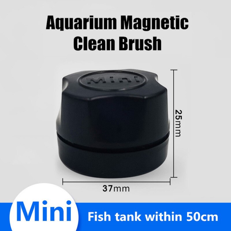 1Pc Dubbelzijdig Spons Reinigingsborstel Multifunctionele Spons Aquarium Magnetische Borstel Aquarium Scrubber Schoonmaak Tool: 1PC Black