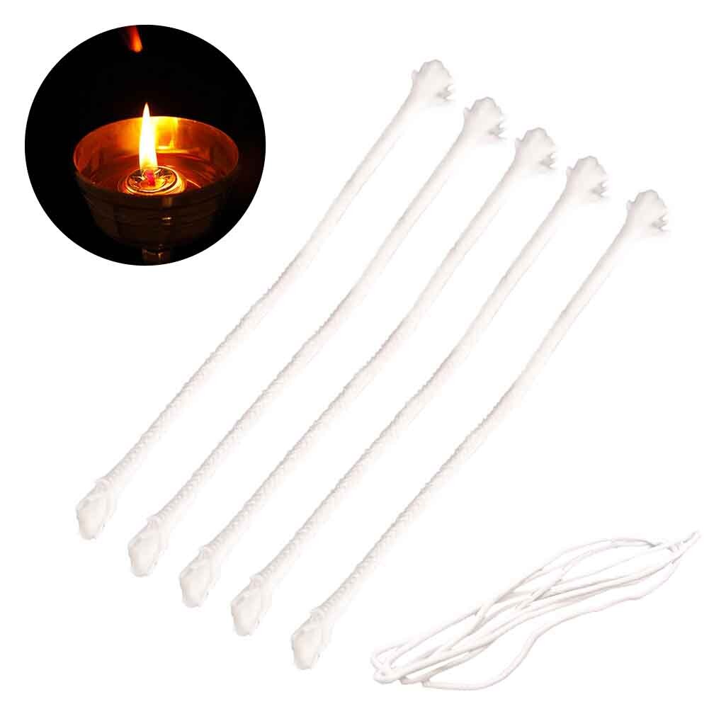 12pcs Fiberglass Tiki Torch Wick Durable Lanterns Trim Butter Lamp Garden Lights Long Lasting Home Decor Patio Lighting Portable