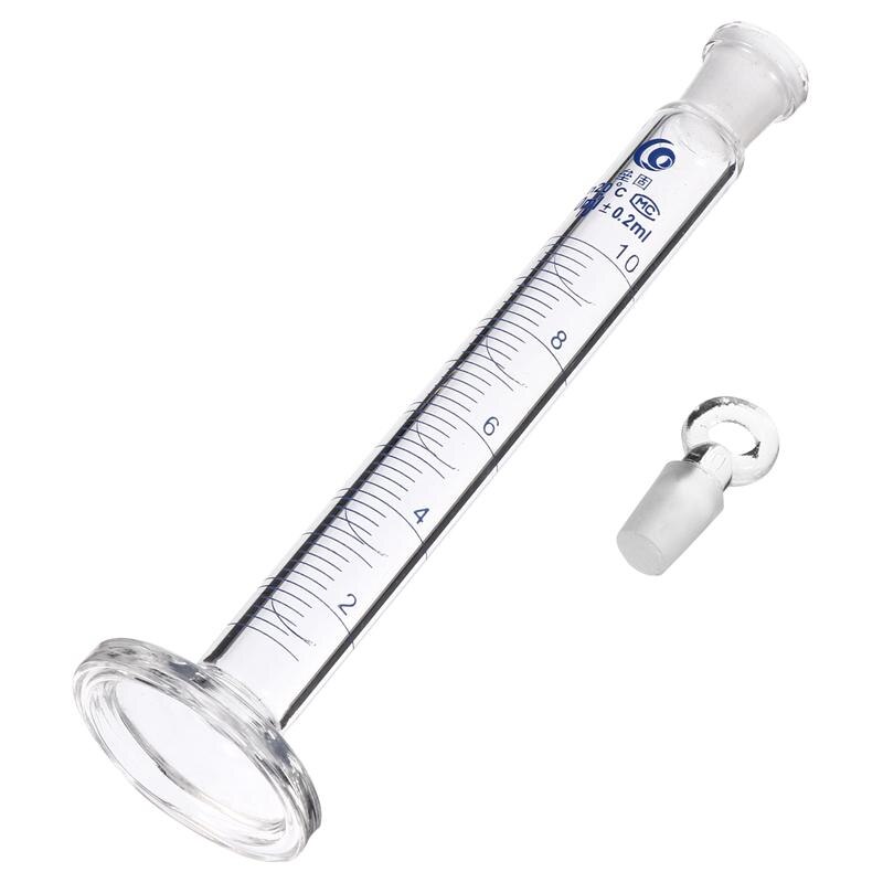 10ml Glass Measuring Cylinder Thick Graduated Cylinder Laboratory Supply With Stopper Beaker Flask Measuring Cup For Laboratory