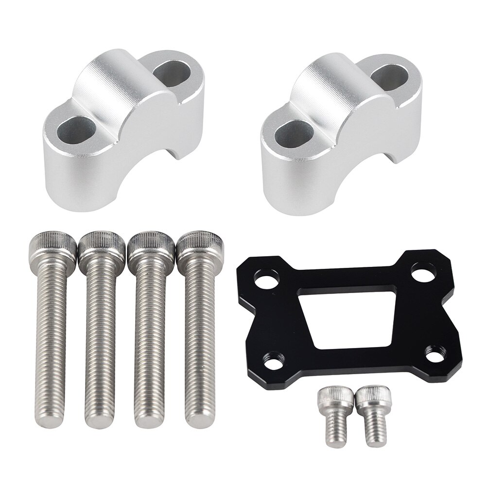 NICECNC 25mm Moto Guidon Riser Poignée Graisse Barre pour Yamaha MT07 FZ07 MT FZ 07 MT-07 FZ-07: Silver