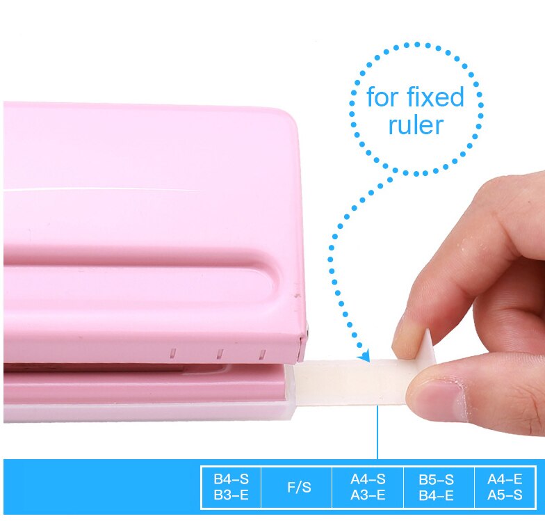 Paper Hole Punch A4 A5 A6 6-hole Adjustable Color Single-page Hole Punch Scrapbook Office Stationery Metal Loose-leaf Hole Punch