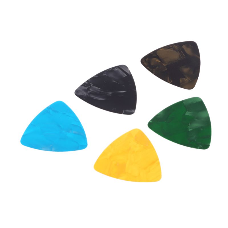 Guitar Pick Plectrum 100pcs Celluloid Instruments 0.46mm Random Color