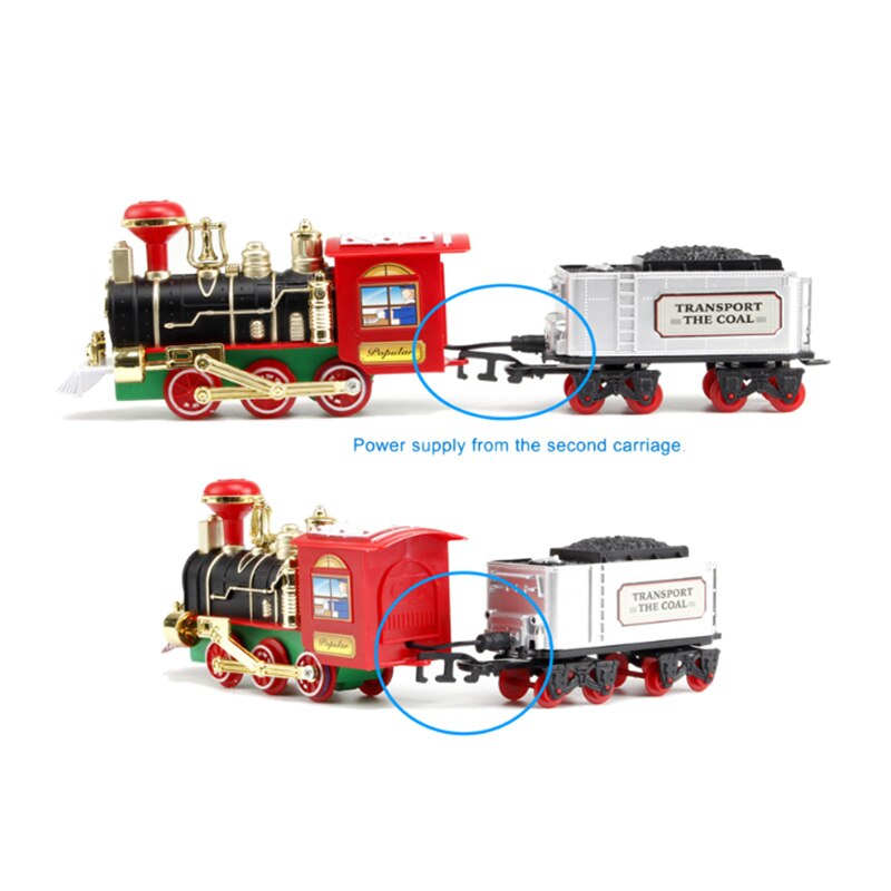 Toy Train Set with Lights and Sounds ,Christmas Train Set,Round Shape Railway Tracks for Around the Christmas Tree Battery Opera