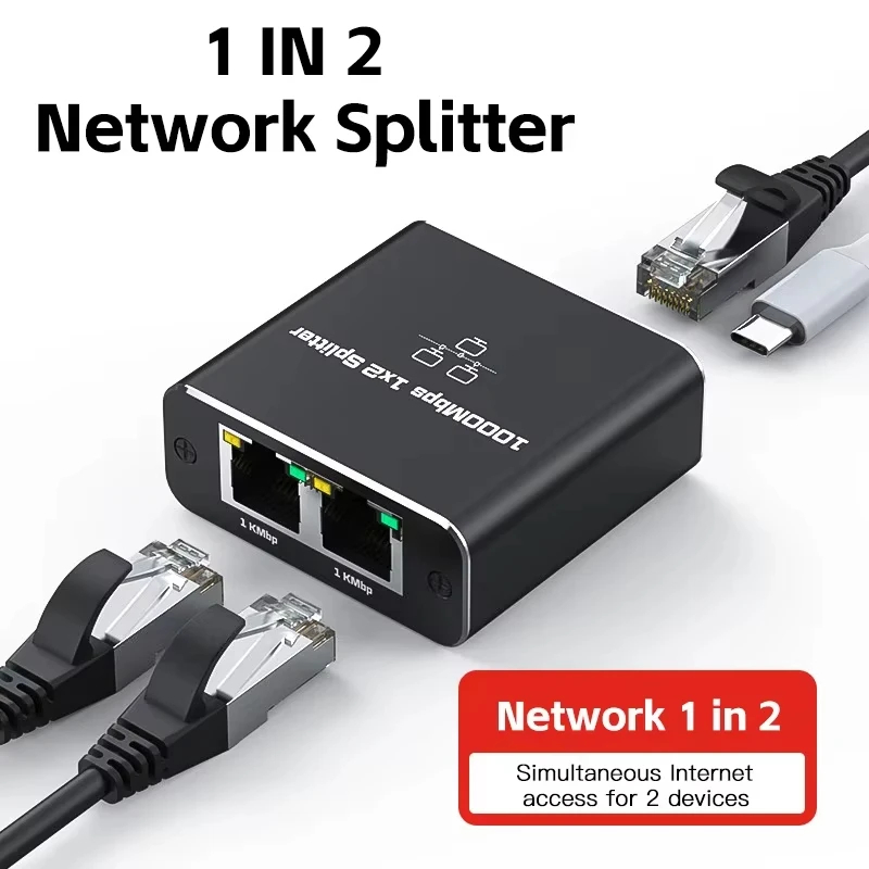 Spliter In Networking Network Cable Splitter With One To Two Simultaneou... – Grandado