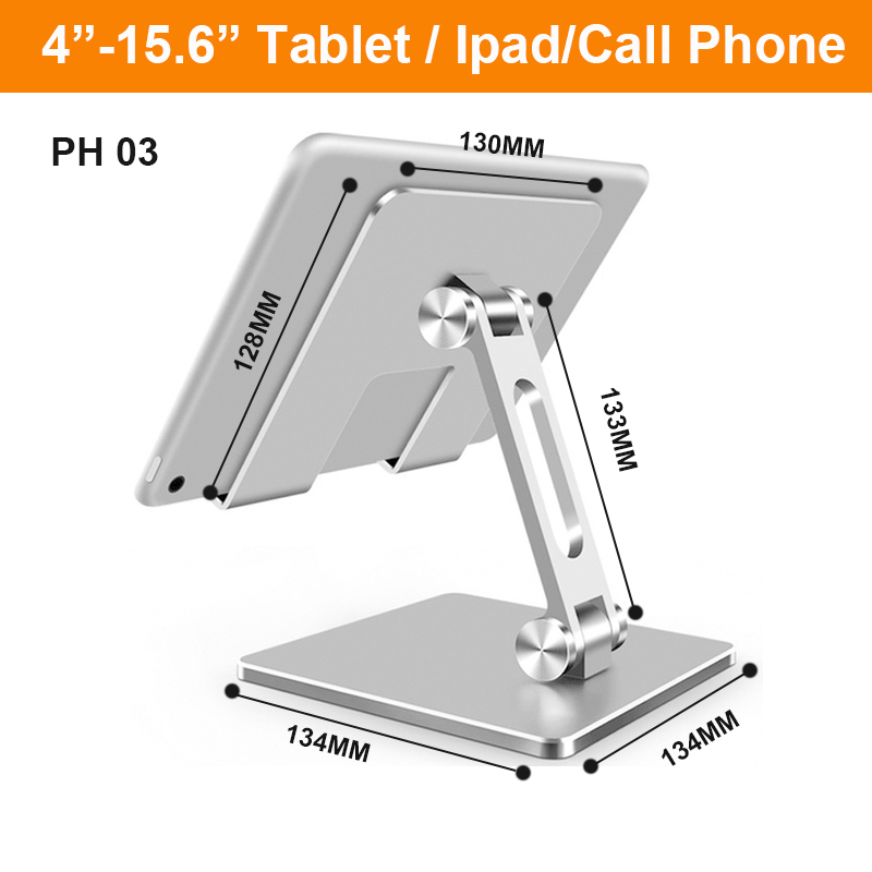 Foldable Metal Desk Tablet Stand for iPhone iPad Xiaomi Adjustable Desktop Cell Phone Holder Universal iPad Accessories Soporte: Sliver C