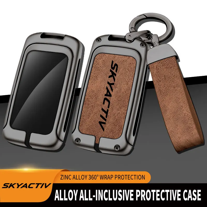 Porte-clé de voiture en alliage de Zinc Skyactiv pour Mazda 3 2 6 CX3 CX5 CX30 CX8 CX9 MX5 SKYACTIV, couvercle de protection pour clé de voiture