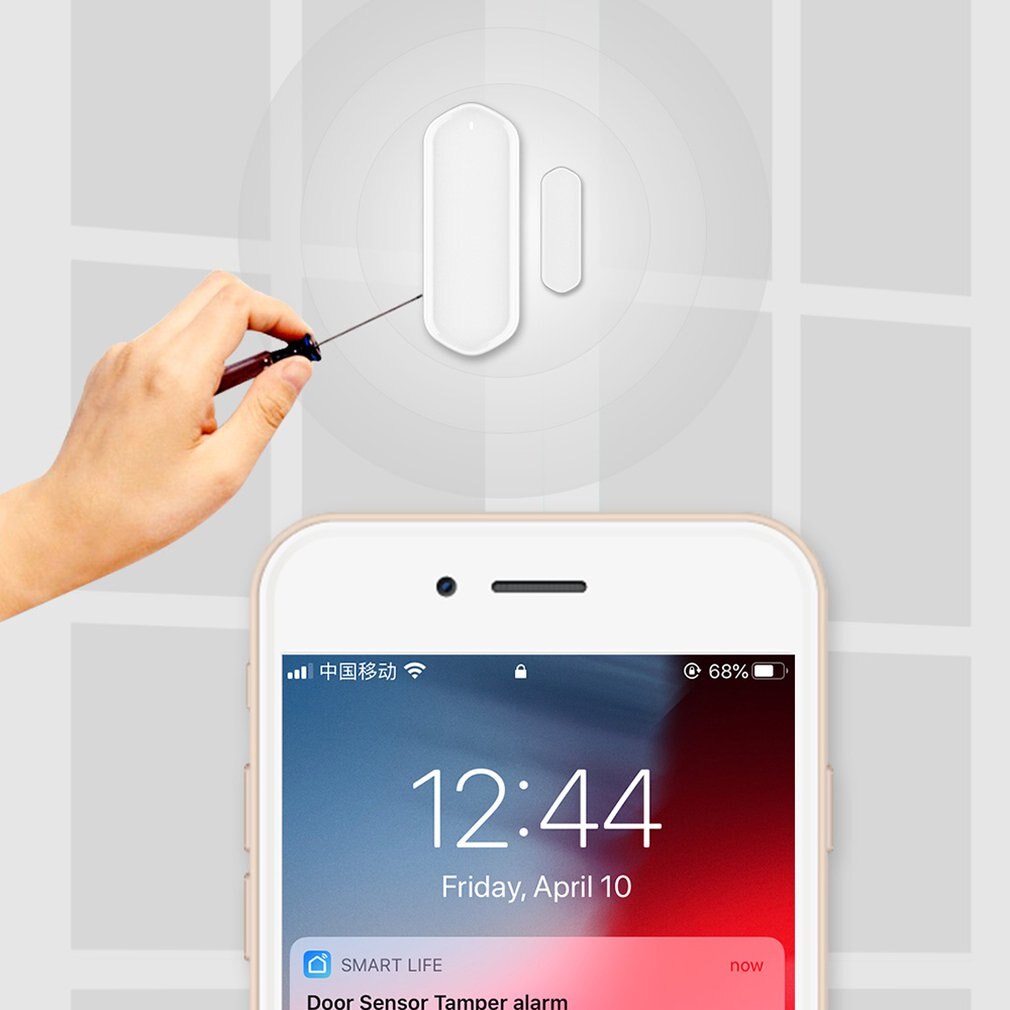 Praktische deur- en raamsensor smart home wifi deur magnetisch alarm google spraakgestuurde app alarmen