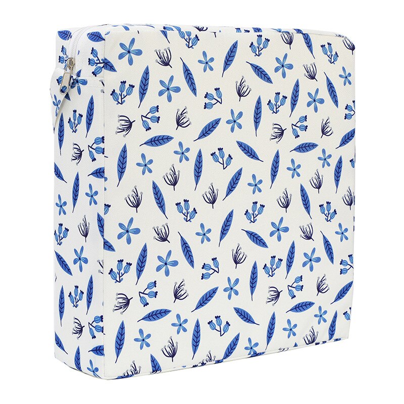 Kinderen Eetkamerstoel Verhoogde Zitkussen Student Zitkussen Waterdicht Cartoon Verhoogde Eetkamerstoel Zitkussen: Blue leaves