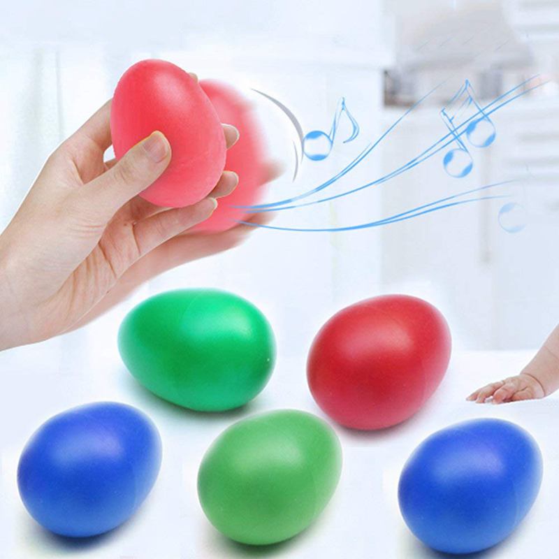 8 stuks Speelse Plastic Percussion Musical Ei Maracas Ei Shakers Kinderen Speelgoed-4 Verschillende Kleuren