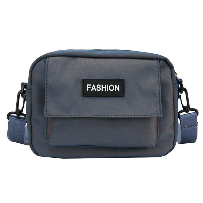 Borsa a tracolla Casual da donna in tinta unita borsa a tracolla in tessuto di Nylon borsa a tracolla per cellulare borsa cosmetica per cellulare: Blue
