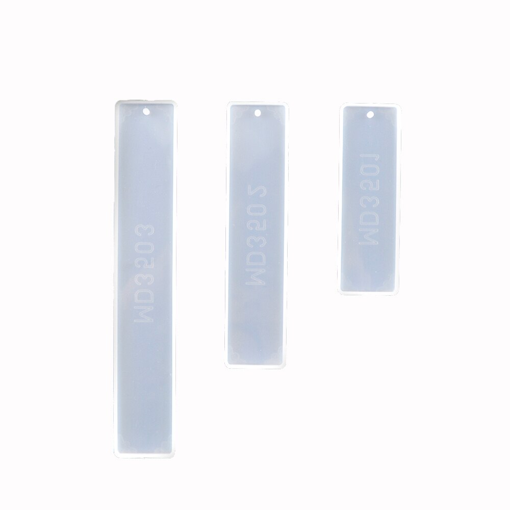 3Pcs Diy Hars Bladwijzer Mold Set Rechthoekige Heerser Sieraden Resin Mold Siliconen Epoxyhars Siliconen Mal: Default Title