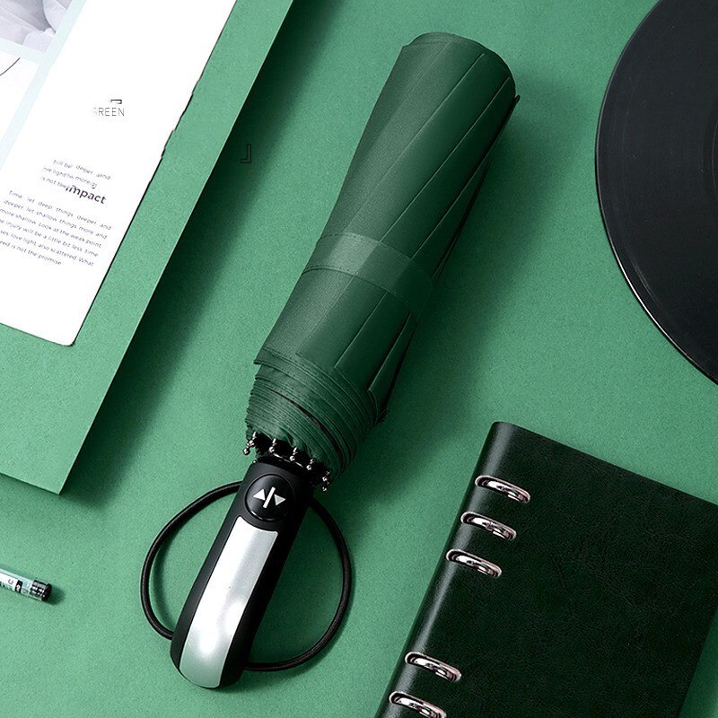 Xiaomi-paraguas plegable automático para mujer, sombrilla resistente a la lluvia y al viento, con recubrimiento negro, Unisex, 2022: green