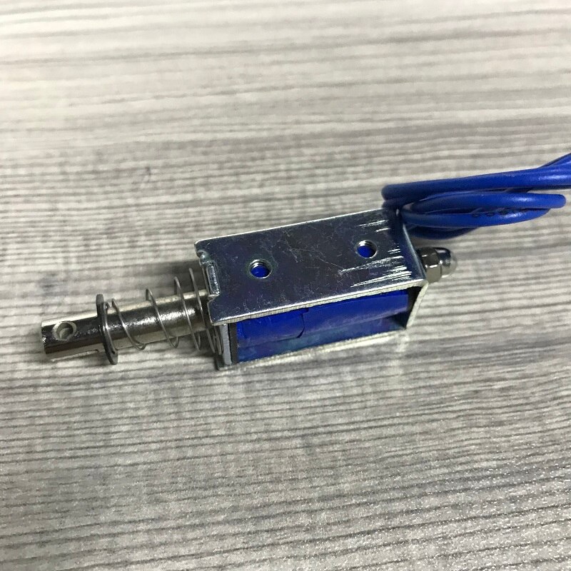 DC 12V/ 24V Solenoid Electromagnet 10mm Stroke Push Pull Through Type Electric Magnet 5N Force Spring Magnet
