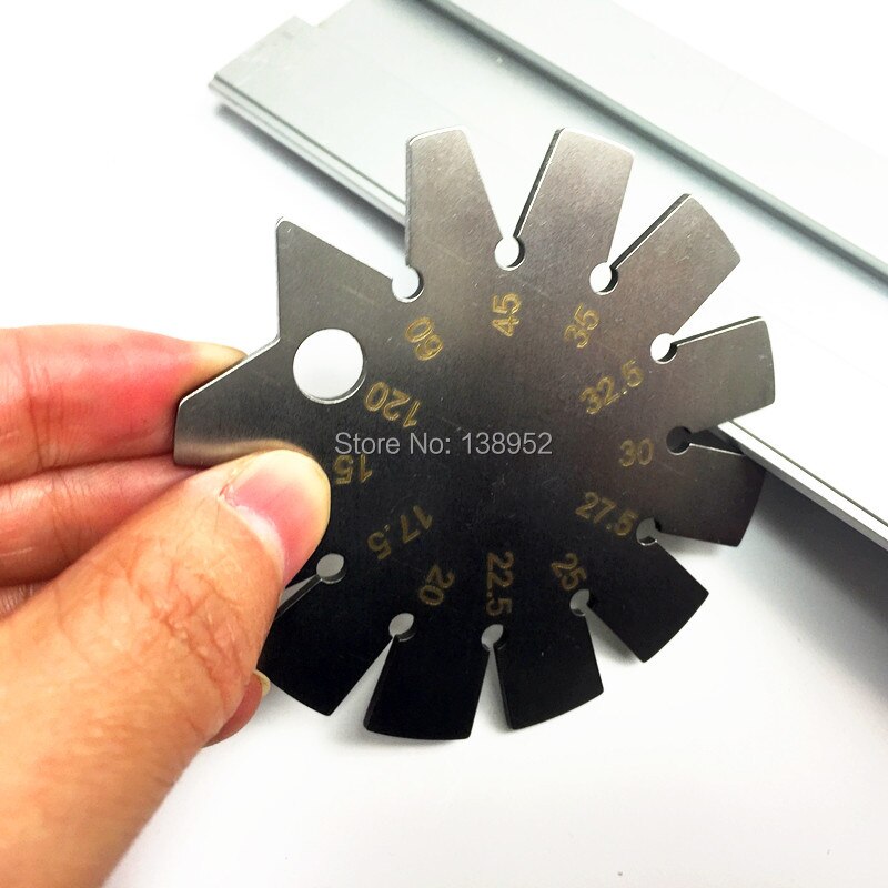 stainless steel Bevel Gauge 15 degree - 120 degree Round Gauge Diameter Bevel Gauge Angle Protractor thickness gauge