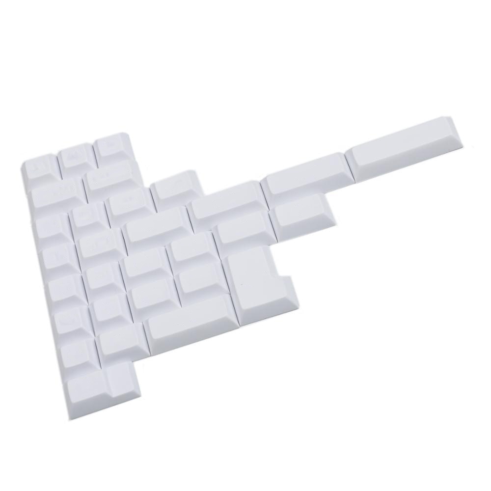 DSA Profile PBT CMYK RGB White Modifiers 30 Keys Dye Sub Blank Keycaps For Cherry MX Mechanical Keyboard: White Dye Sub