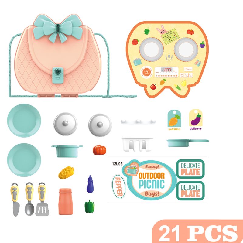 Kinderen Simulatie Keuken Ijs Servies Make Sieraden Gereedschap Rol Pretend Meisjes Speelhuis Speelgoed Set Schoudertas