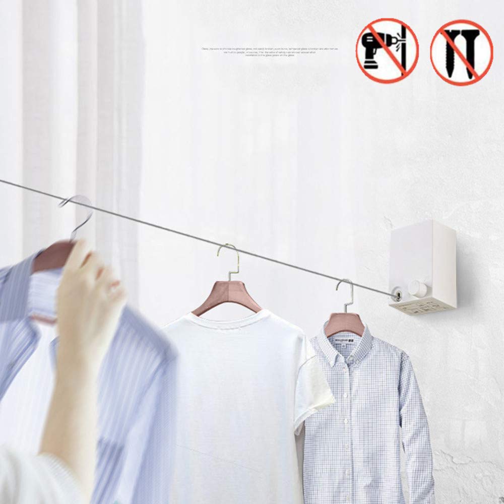 Fil d'acier à la maison Invisible mur cintre intérieur rétractable solide corde à linge rétractable Invisible corde à linge sèche-linge