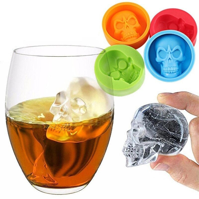 Skull Ice Cube Silicone Mold Bar DIY Molded Silicone Ice Box Ice Cube Molded Silicone Daily Necessities