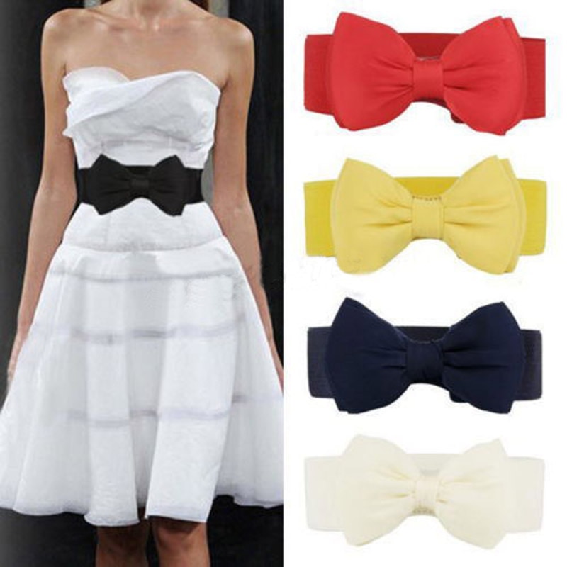 Ceinture Satin Brillant Femme Noeud Ruban Taille Unique Sans Boucle