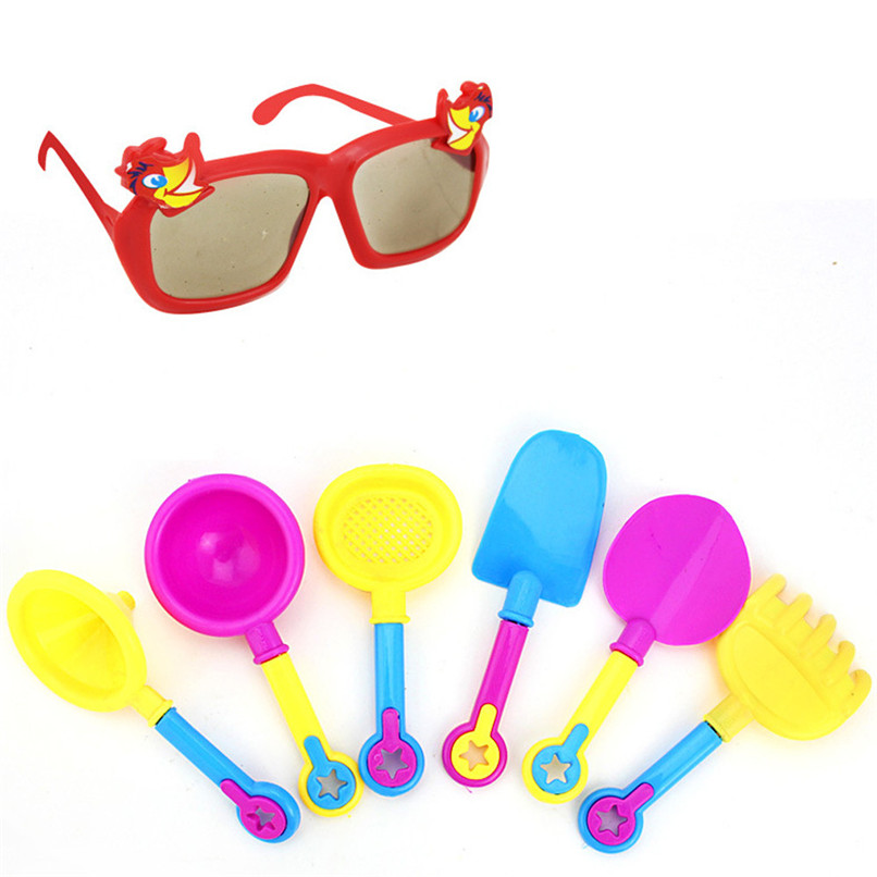 Couleur aléatoire 9 pièces enfants sable plage jouets château seau pelle pelle râteau eau outils ensemble pour enfants jouets bon aux enfants: Parts