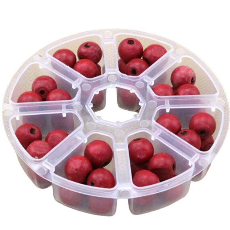 8 Round Compartment Storage box Transparent PP plastic box Small Component Jewelry Tool Box Bead Pills Objects Organizer