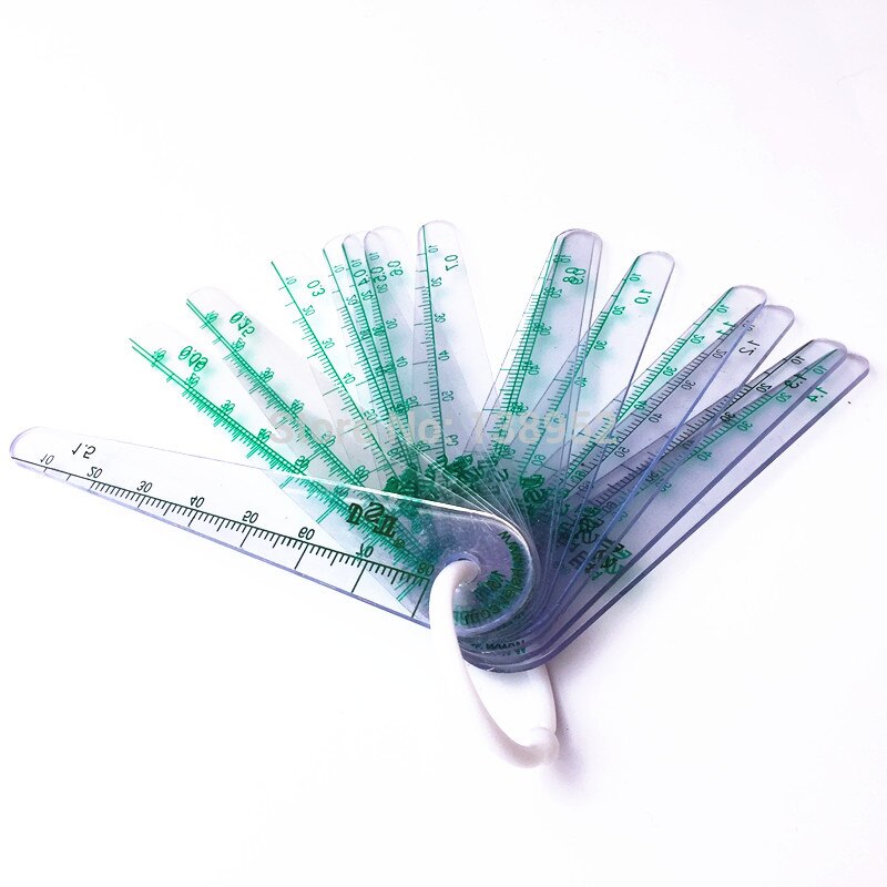 0.01mm 0.1mm 0.05mm 1mm 1.5mm 2mm JST Thickness Plastic Plug Feeler Gauge Gap Filler Measuring Tool With PVC Sheet