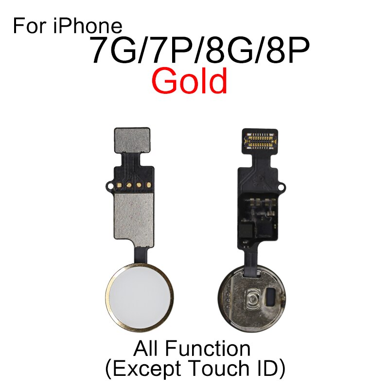 1 sztuk dla iPhone 5S 5SE 6 6S 7 8 Plus strona główna przycisk Flex Cable naprawa części: 7G YF Gold