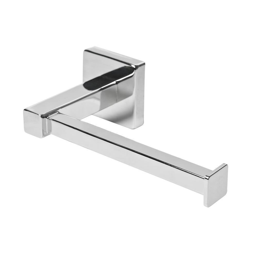 Chrome Square Bathroom Toilet Roll Holder. Wall Mounted Toilet Roll: Default Title