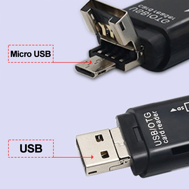 3 in 1Type C en micro USB en USB Kaartlezer USB OTG Hoge Snelheid SD TF Kaart Uitbreiding adapter Voor Android Telefoon Mac Computer