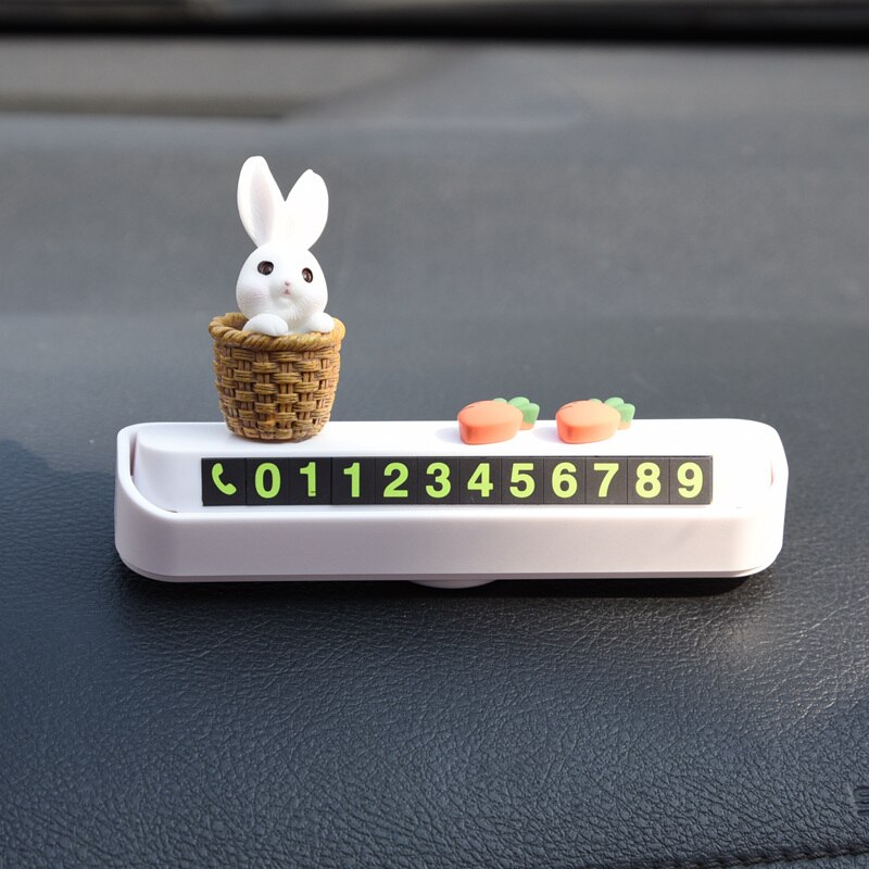 Cute and ornaments, temporary parking cards, parking signs, phone numbers, car decorations birthday for girls: E