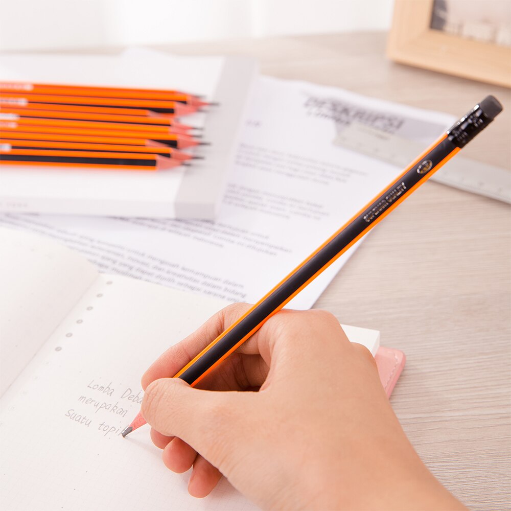 DELI – ensemble de crayons en Graphite pour enfants, 1 boîte (12 pièces) de stylos de bureau HB/2B pour dessin, E37013 E37014